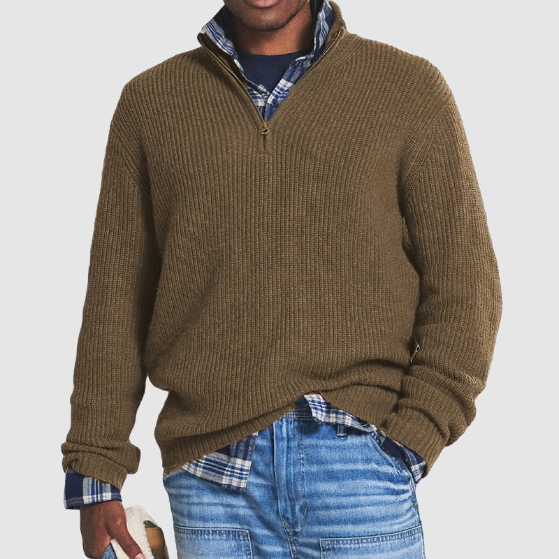 Arlo™ | Warm Sweater with Zipper Collar