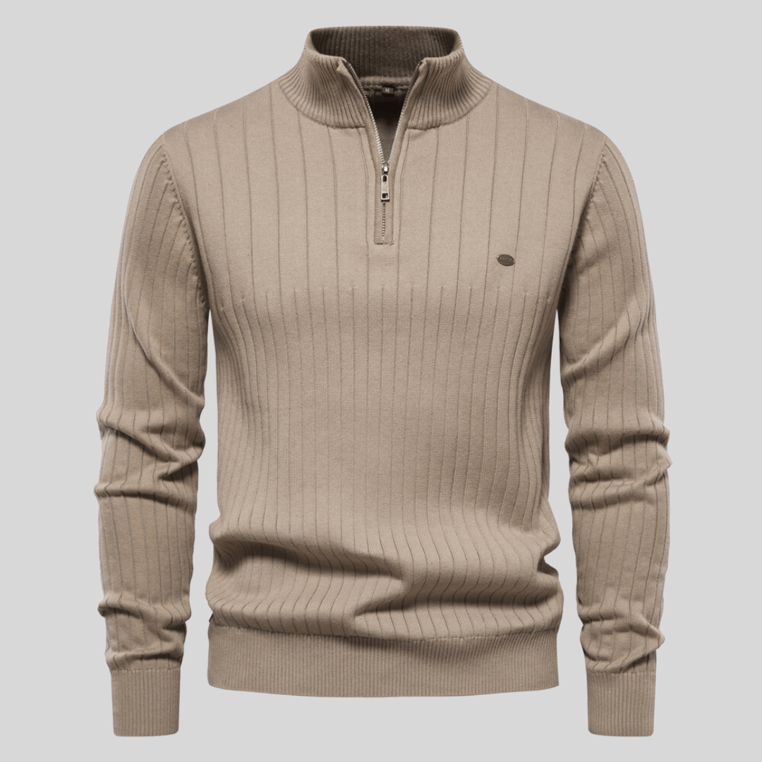 Aziel™ | Knitted Zip-Up Sweater