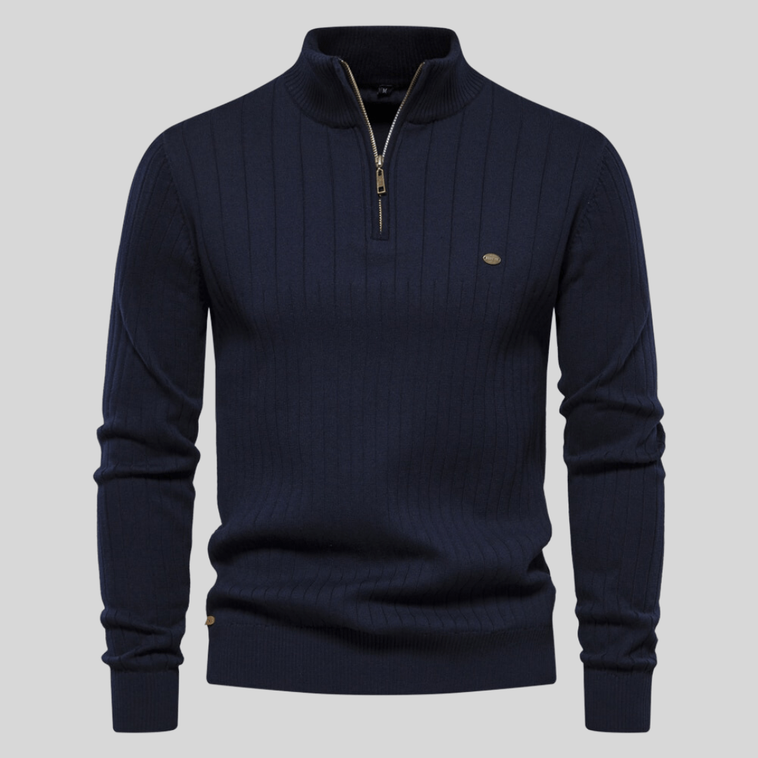 Aziel™ | Knitted Zip-Up Sweater