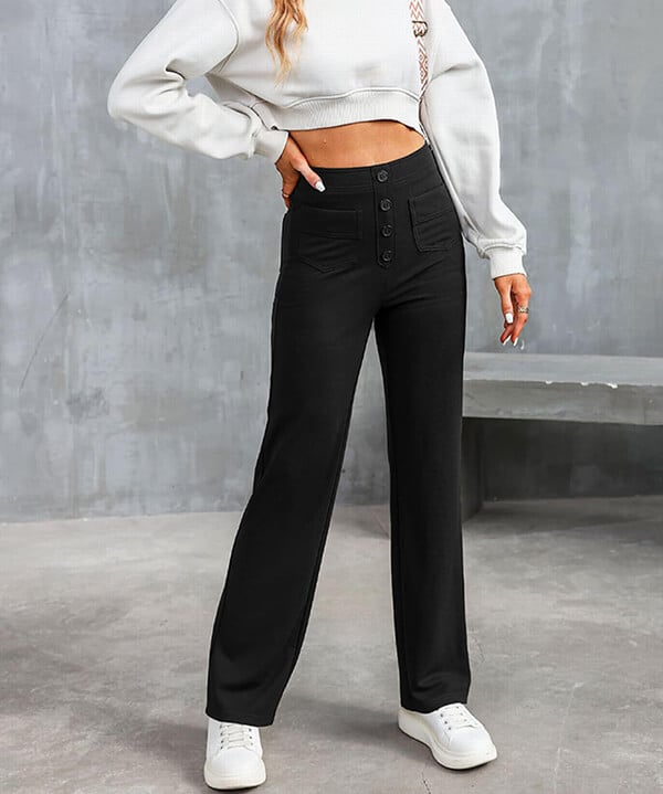 Maya™ High-waisted elastic casual pants