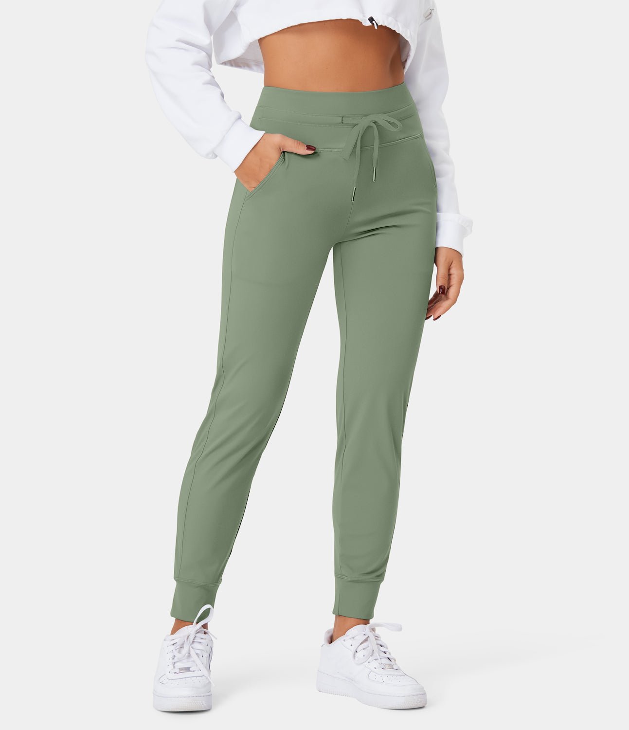 Sophie™ | sweatpants with high waistband, drawstring and side pockets