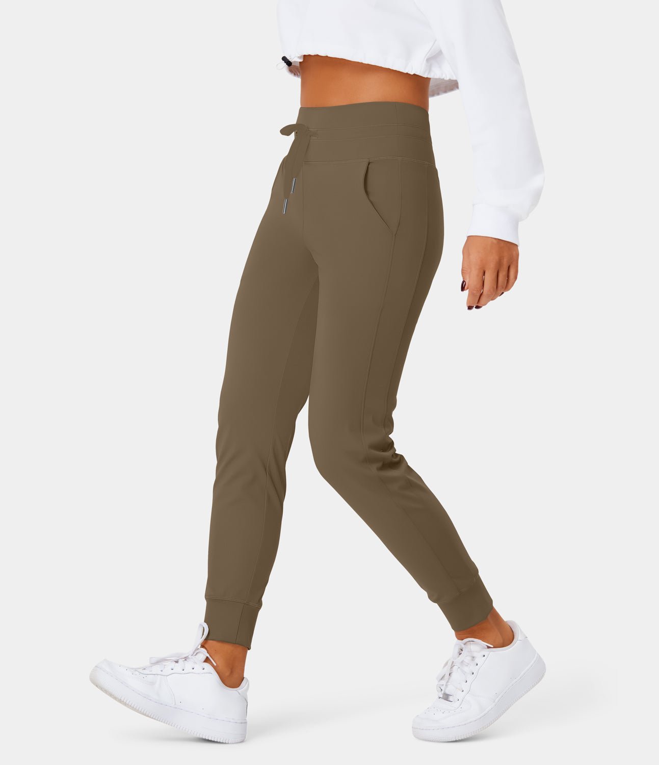 Sophie™ | sweatpants with high waistband, drawstring and side pockets