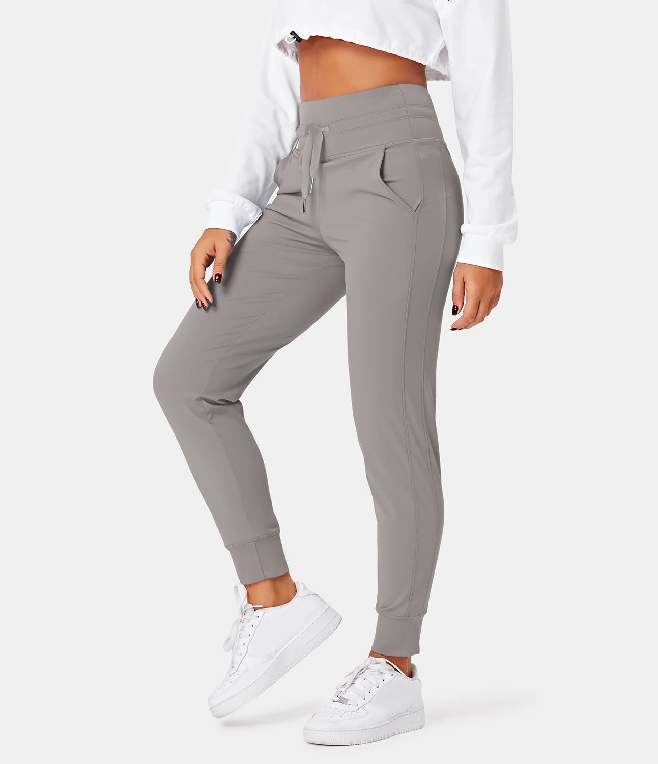 Sophie™ | sweatpants with high waistband, drawstring and side pockets